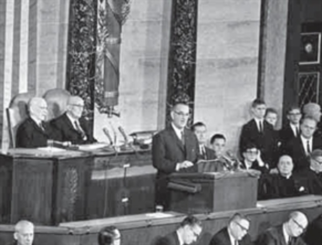 Pres. Johnson Addresses Congress After Death Of J. F. K. -1963