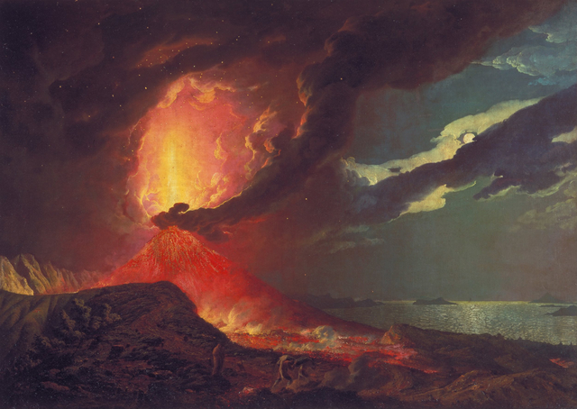 Joseph Wright of Derby - Vesúvio em erupção