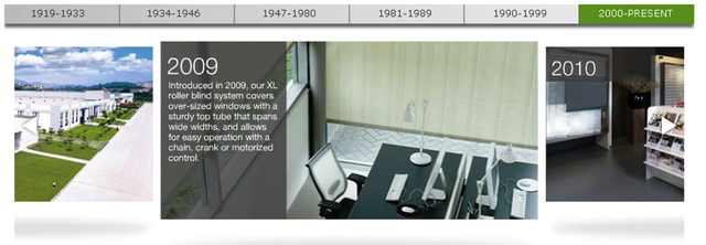 Introduced the XL roller blind system covers over sized windows.