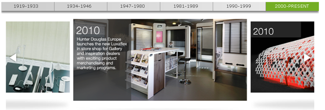 Launche the new Luxaflex in Europa store shop.