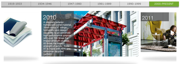 A visionary exterior translucent panel material, 3form Koda XT. High performance polymer with over 100 times the impact strength of glass.