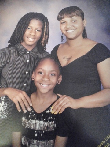 "My family"-mom,daughter, son