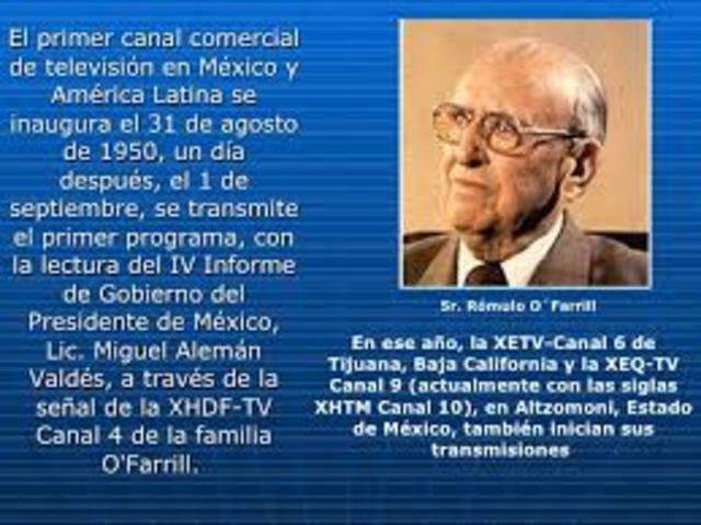 Se inagura el primer canal comercial en México y America Latina.
