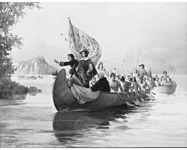 Samuel de Champlain founds Quebec