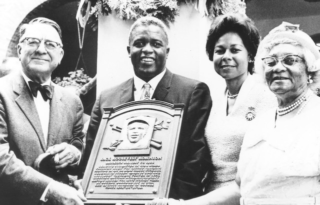 Jackie Robinson is elected into the Baseball Hall of Fame