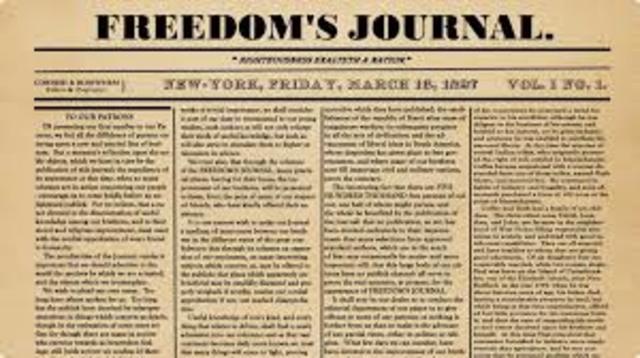 “Freedom’s Journal” is published