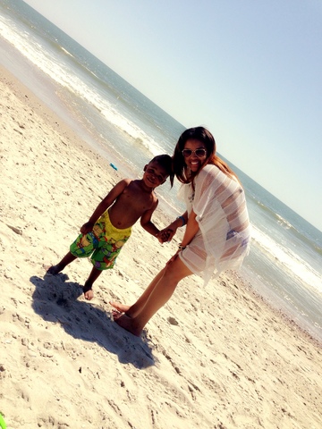 My Godson and I at the Beach