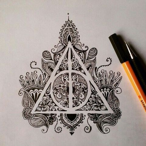 drew a dethly hallows peace for a harrypoterfan