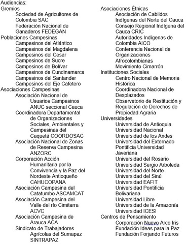 Lucha agraria por la paz