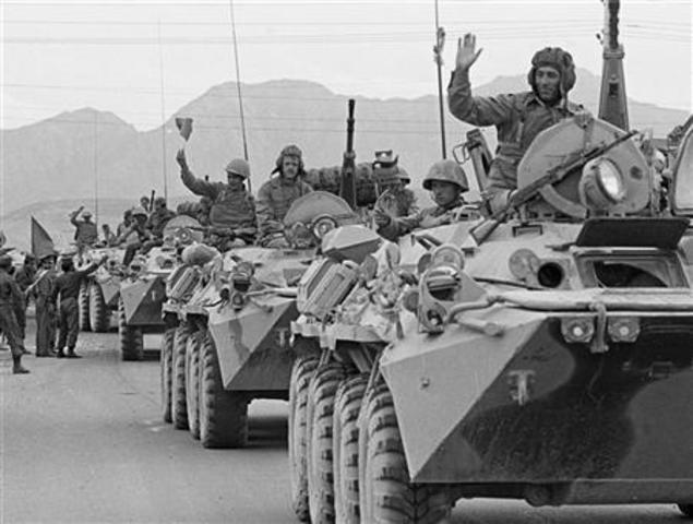 Soviets leave Afghanistan