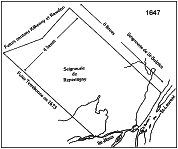 Création de la seigneurie de Repentigny