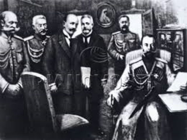 Russian Czar Nicholas II abdicates