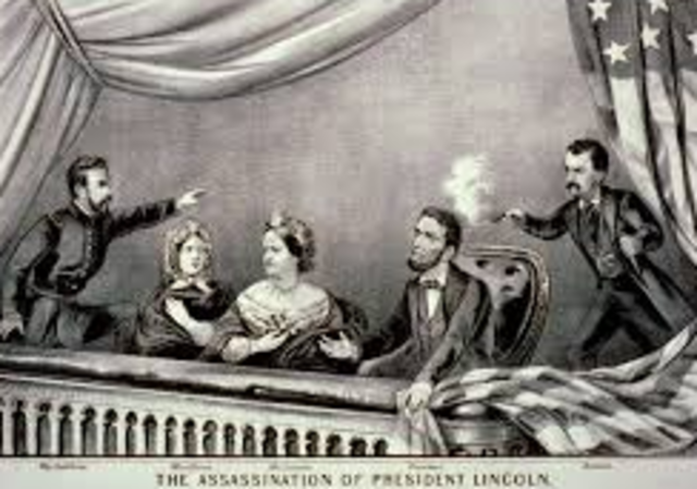 Lincoln assaisinated; Johnson becomes president