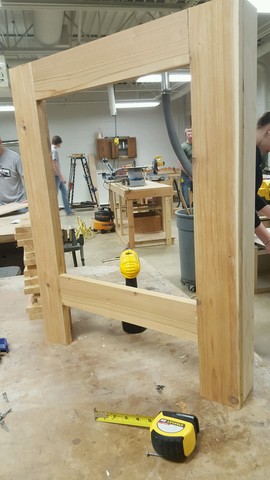 Sides of the boxes were being assembed