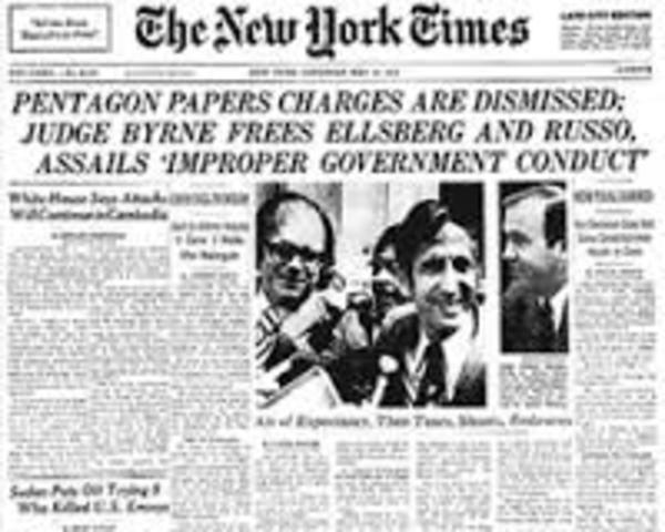 Pentagon Papers were published in New York