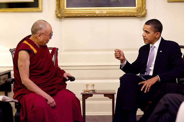 President Obama meets with the Dalai Lama
