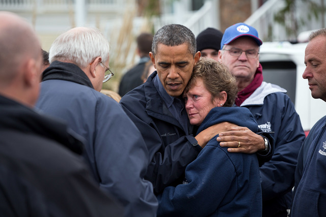 President Obama visits New Jersey after Hurricane Sandy