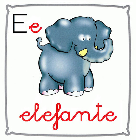 La E de ELEFANTE