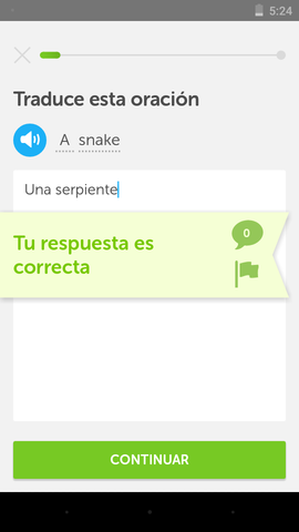 En la práctica de vocabulario