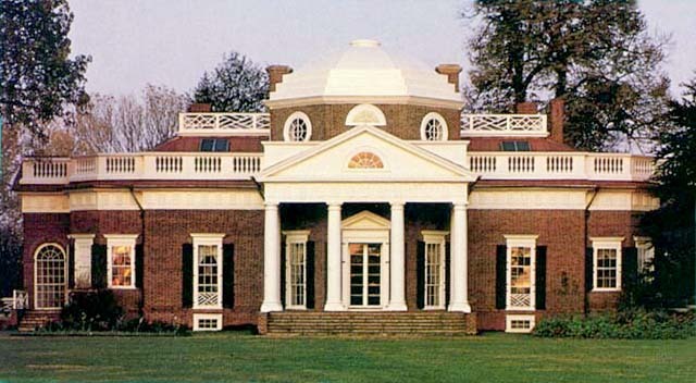 Monticello House designed by Thomas Jefferson