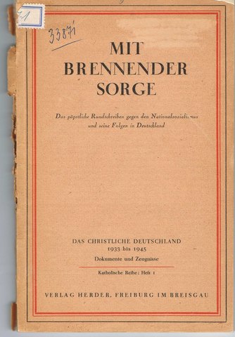 Mit Brennender Sorge Pio XI