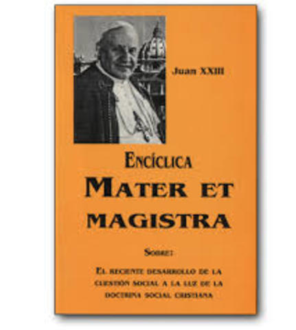 Enciclica Mater et Magistra Juan XXIII