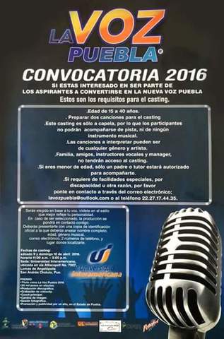 Primera Audición de la Voz Puebla