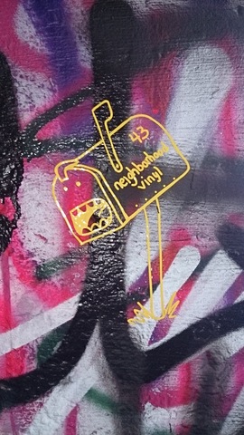 vinal mailbox sticker - artist unknown