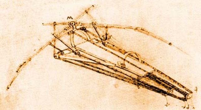 Da Vinci creates flying machine