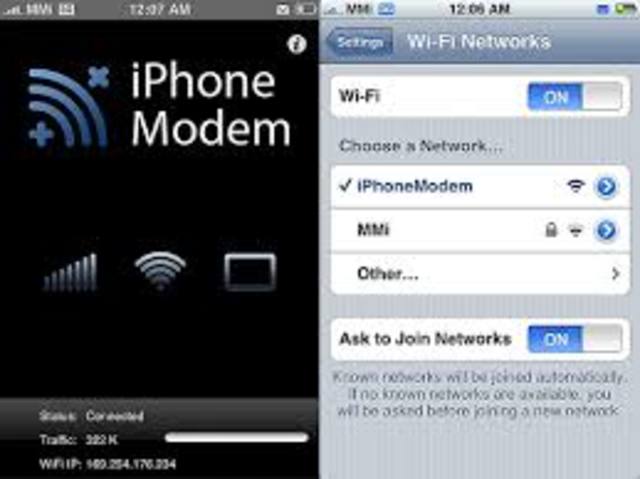 Aparece el iPhone con conexion a Internet