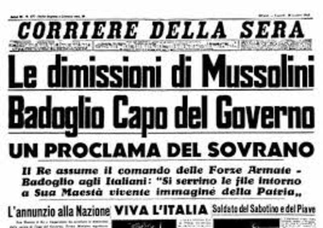 Il Gran Consiglio destituisce Mussolini
