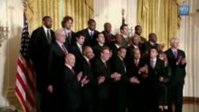 White House Visit "LA Lakers Self-Portrait"
