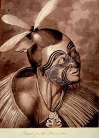 Parkinson, Sydney "Portait of a Maori" (1769)