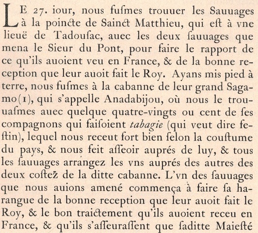 Rencontre entre Amérindiens et Champlain