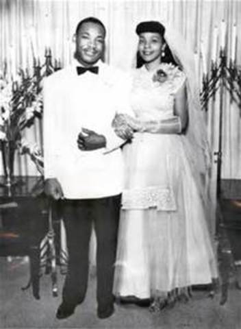 June 18, 1953 Dr. Martin Luther Marries Corretta Scott
