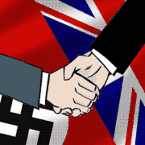 Britain PM Chamberlain gives up land to Hitler