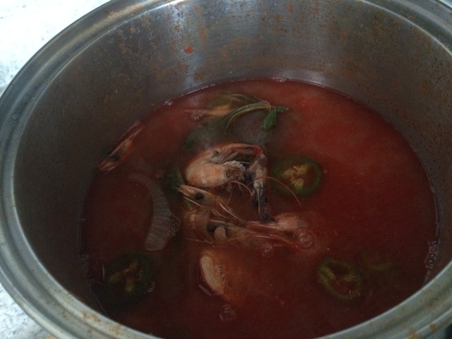 Caldo de camarón
