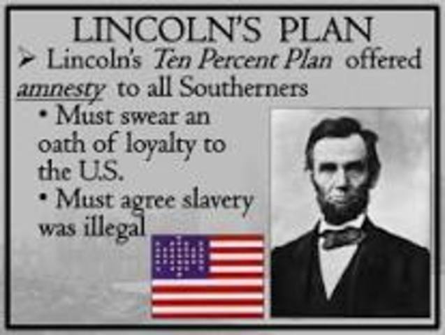 Lincoln announces Ten Percent Plan
