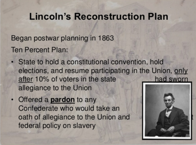 lincoln annonces the 10% plan