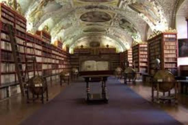 El salón teológico de la biblioteca de la Abadía de Strahov, Praga, República Checa