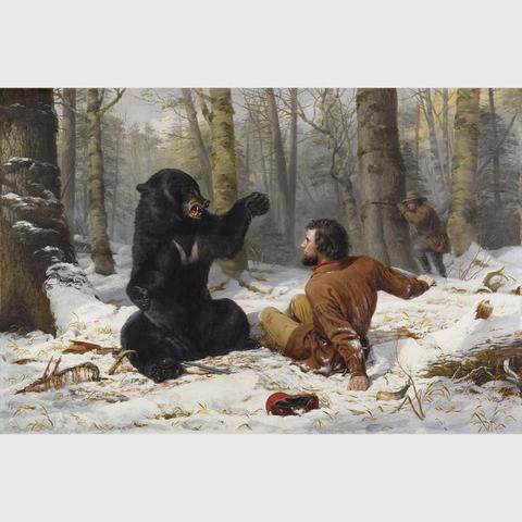 A Tight Fix-Bear Hunting, Early Winter by Arthur Fitzwilliam Tait