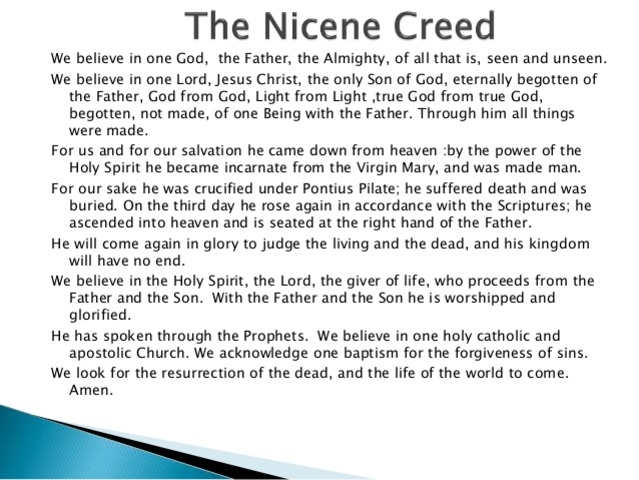 The Nicaean Creed (Christian and Roman)