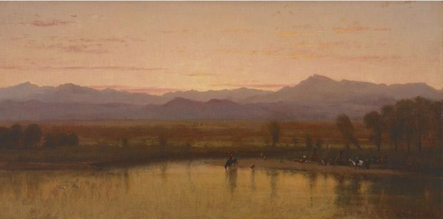 Twilight on the plains, Platte River, Colorado
