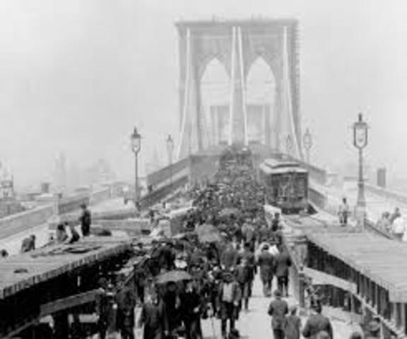 Opening of Brooklyn Bridge