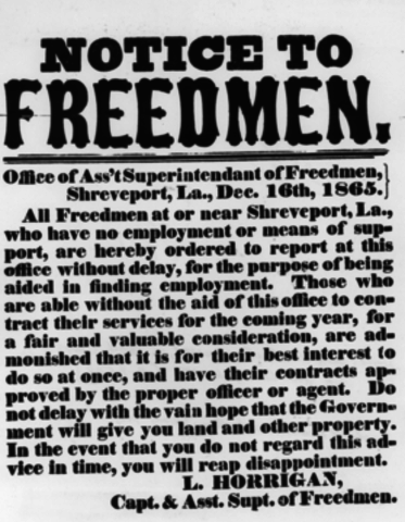 Freedmen's Bureau terminated