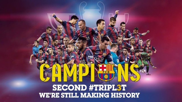 FC Barcelona winning the treble