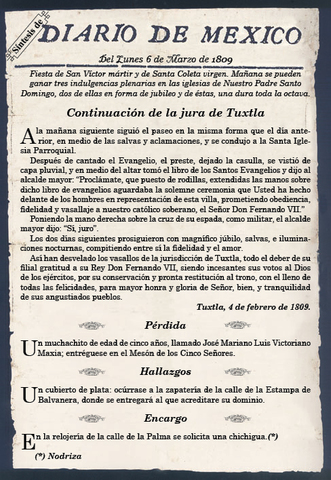 Primer diario de Mexico