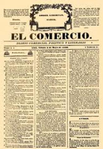 Creación del diario EL COMERCIO