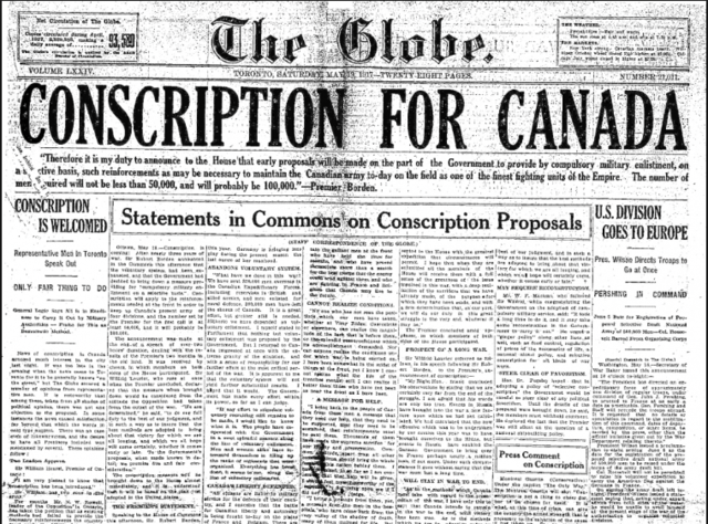 WW1 Conscription Crisis