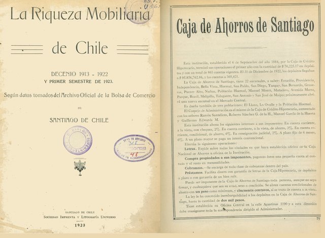 Se funda la Caja de Ahorros de Santiago.